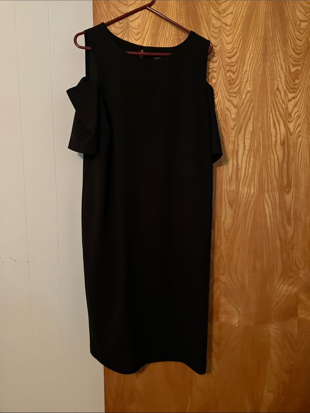 Michel Studio Black Cold-Shoulder Dress
